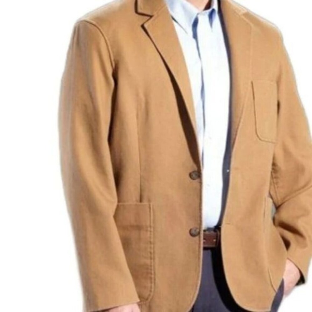 Duluth Trading‎ Co Canvas Workwear Blazer Mens Tan Khaki 24501 Large